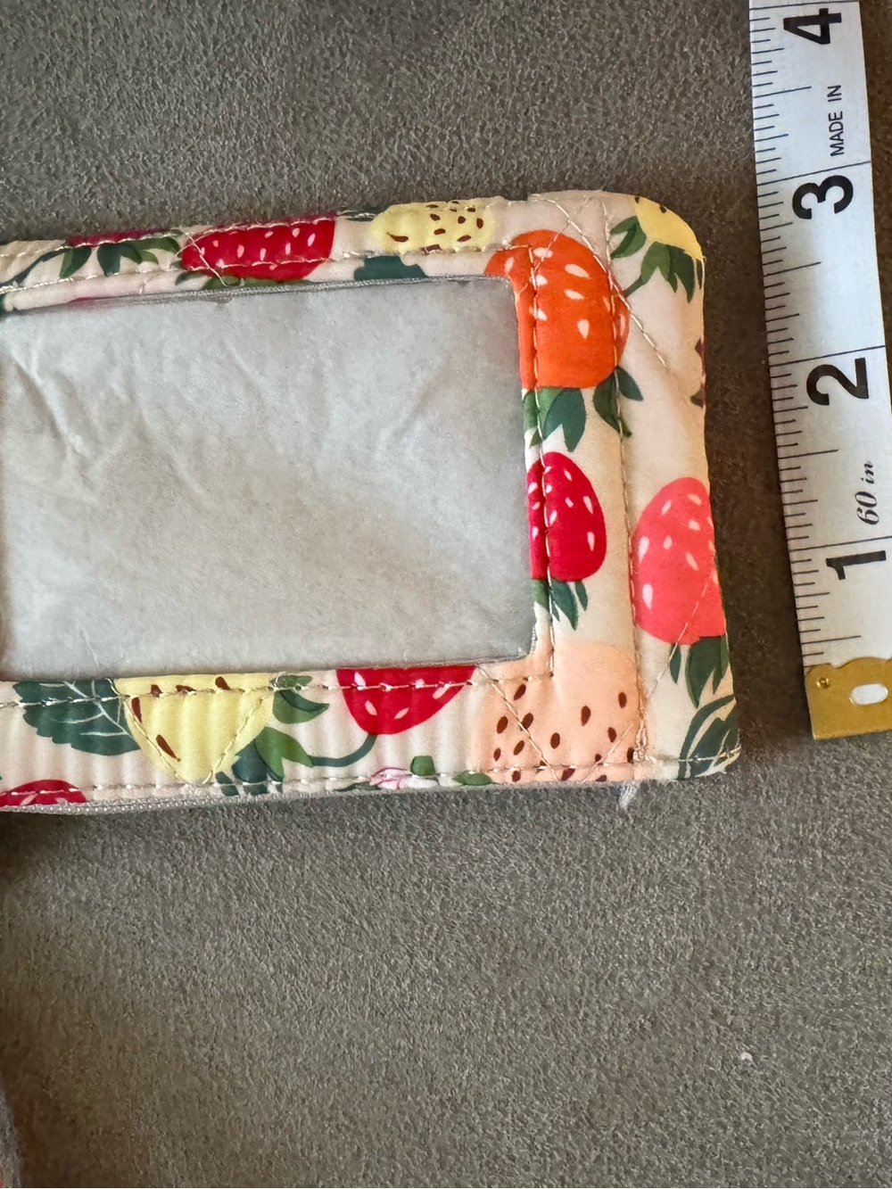 Vera Bradley Strawberries zip ID lanyard - Picture 4 of 5